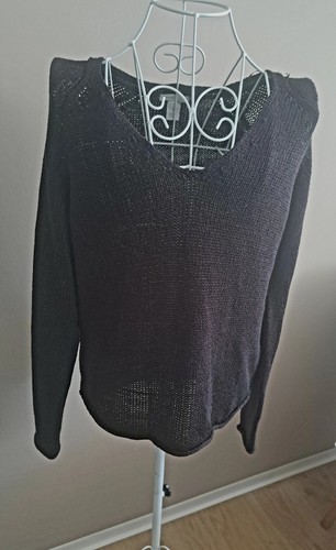 Schwarzer baumwollstrick - h&m:,