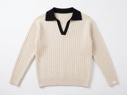 Polopullover reine wolle creme - reine,