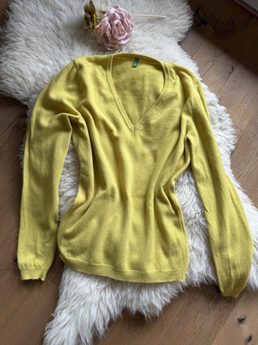 Weicher wollpullover gelb - weicher, s