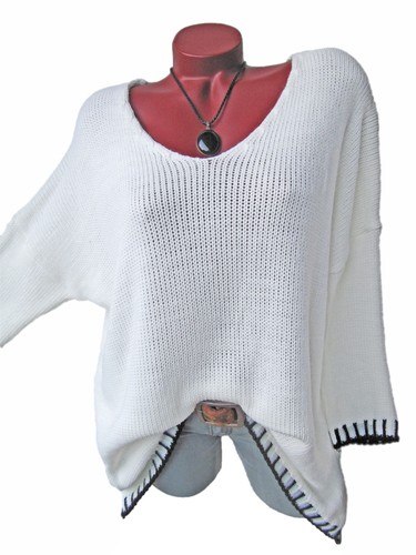 Strick long pullover pulli - long,