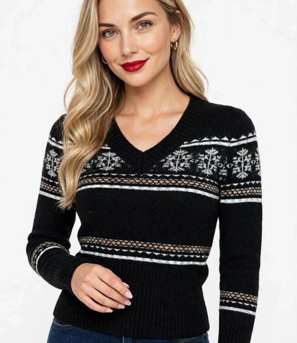 Damen pullover wollmischung - pullover,