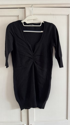 Sisley schwarzer longpulli mit - schwarzer,